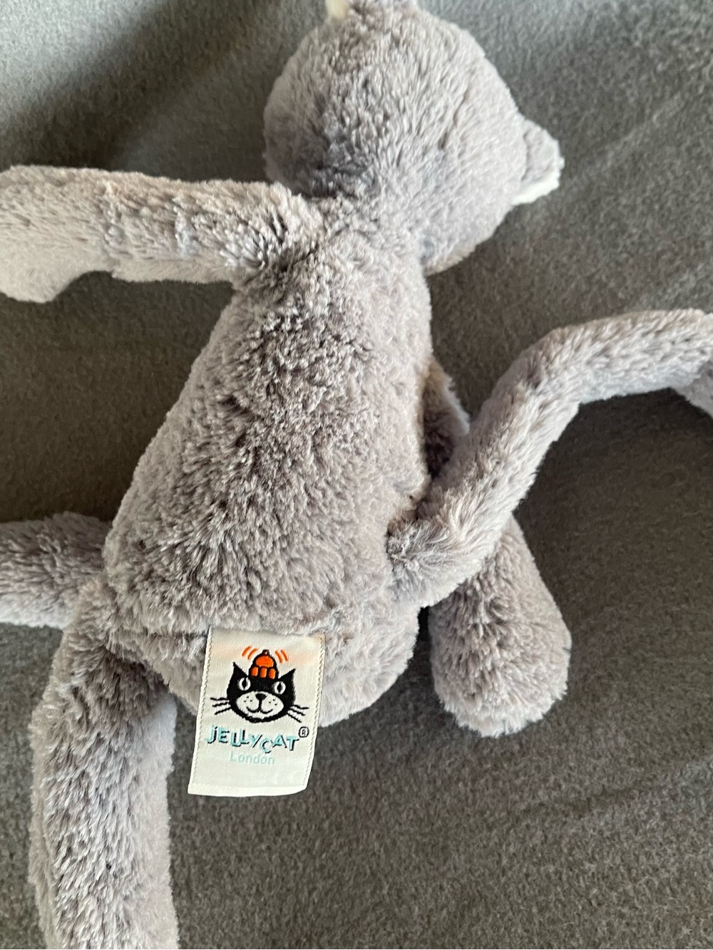 Jellycat Pitterpat Grey Kitty Cat Plush RARE 16" Large Retired HTF Stuffed Anima - Picture 14 of 16